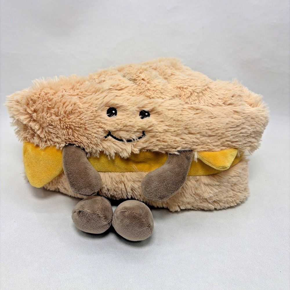 Warmies Grilled Cheese Weighted Stuffed Plush Weighted Microwaveable Cute
